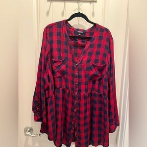 Torrid checked button shirt 6x